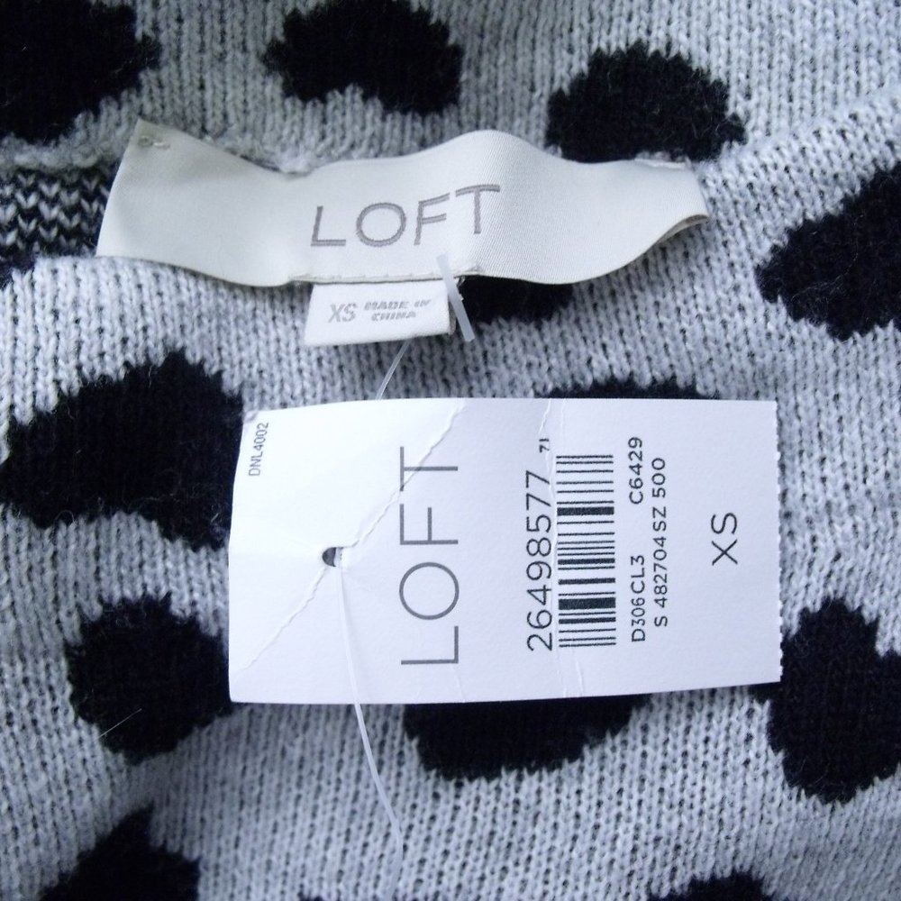 Loft Leopard Heart Wool Sweater XS - Picture 6 of 6